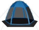 Screen Tent with Removable Floor,  11.8'x11.8' Six-Sided Gazebos with Mosquito Netting Sunproof Outdoor Canopy Tent for 6-8 People Family Backyard Party Outside Activities, Blue